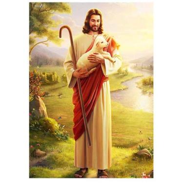 Imagem de Quebra-cabeça em MDF O Bom Pastor 300 peças - Reidopendrive