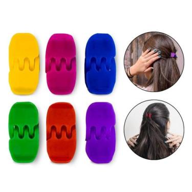 Imagem de Kit 120 Piranhas Presilha Pequena Cabelo Tridente Coloridas - Arte Sed