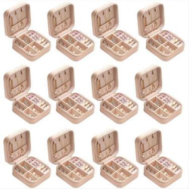 Imagem de Kit 24 Mini Porta Joias Com Divisória portatil varias cores lembrança 