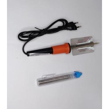 Imagem de Kit ferro de solda 110v 60w e estanho - Eda