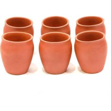 Imagem de Kullad Cup Plain Kullad Conjunto de 6 (marrom)