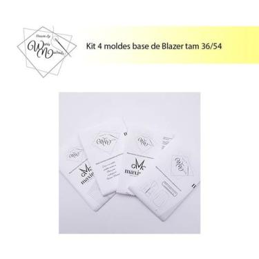 Imagem de Kit 4 moldes de Blazer tamanho 36 ao 54 by Wania Machado - EDITORA CLU