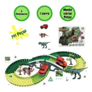 Imagem de Pista Dinossauro Track 141 Peças Dmt5574 Dm Toys - FUN GAME
