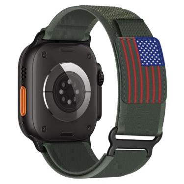 Imagem de Pulseira de nylon Trail Loop – compatível com Apple Watch Ultra 3/2/1 séries 11/10/9/8/7/6/SE/5/4/3 masculina e feminina, pulseira esportiva de tecido elástico resistente para iWatch de 49 mm, 46 mm