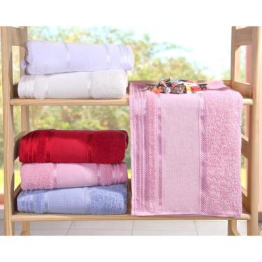 Imagem de Kit 4 De Toalhas Banho Ponto Cruz Para Pintar E Bordar Creme - Bene Ca