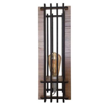 Imagem de Abajur Madeira Decoração Quarto Cabeceira Modelo Torre Carvalho 40cm B