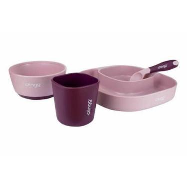 Imagem de Kit alimentação 4 em 1 - rosa - clingo