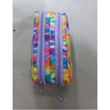 Imagem de Estojo esolar simples 2 repartições Tie Dye - Gudi's estojos escolares