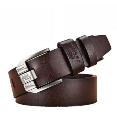 Imagem de Cinto Masculino 100% Couro Kavis JP Original - Marrom