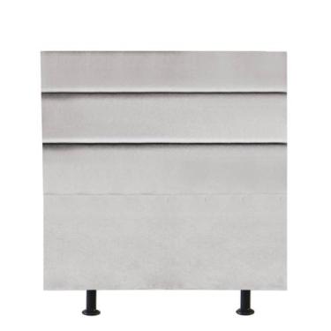 Imagem de Cabeceira Argentina Cama Box Casal 140 cm Suede  Cinza Claro - Golden 