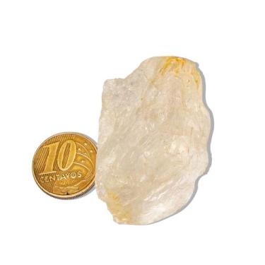Imagem de 01 Topázio Amarelo Pedra Natural Bruto Média 45mm 25 a 50g - Cristaisd