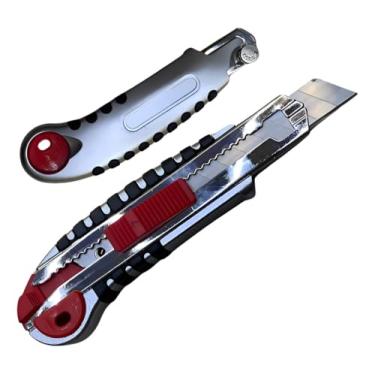 Imagem de Kit Cortador Estilete Profissional Emborrachado Ergônomico Com 53 Lâminas