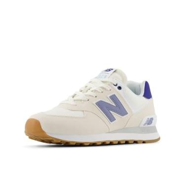 Imagem de New Balance Tênis feminino 574 V2 Spring, linho/índigo, 40