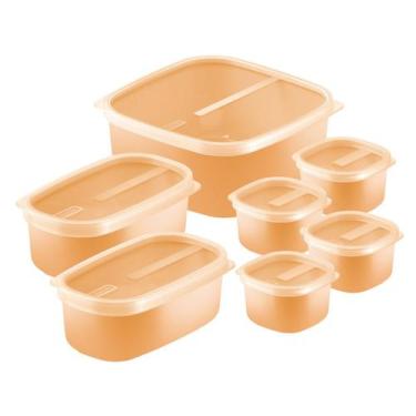 Imagem de Jogo de Potes de Polipropileno Hermético Tramontina Mixcolor com Tampa