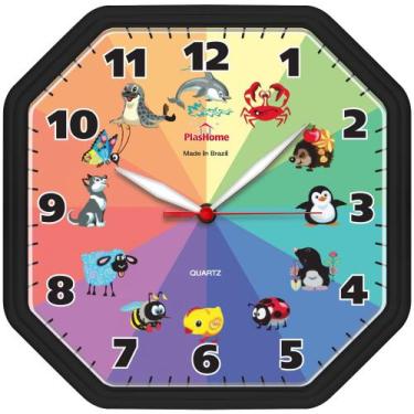 Imagem de Relógio de Parede Plashome Gama Decoração Quarto Infantil Oitavado