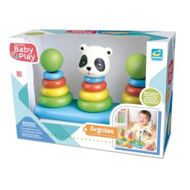 Imagem de Cometa Brinquedo Educativo Baby Play Argolas Trio Multicor