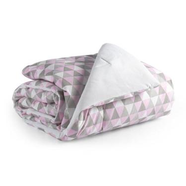 Imagem de Edredom Mini Cama/Berço 100%Algodão Nuvem Rosa Moderno - EMPÓRIO DO LA