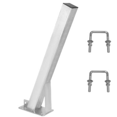 Imagem de TPSHKE Poste de guincho de reboque de barco resistente 7,6 x 7,6 x 86,4 cm, galvanizado, parafusos em U incluídos e tampa de poste