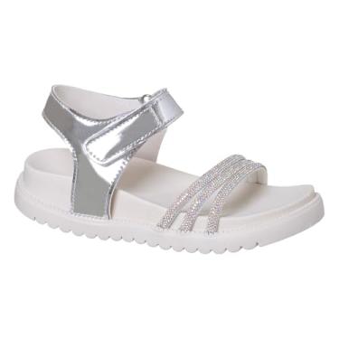 Imagem de Papete Infantil Feminina Sandalia Birken Infantil Menina Preta, Nude, Pink e Prateada (Prateada, BR, Criança de 9 a 12 anos, Numérico, 24)