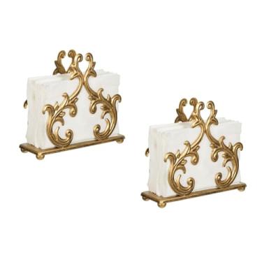 Imagem de Hemobllo 2 Peças Porta-Guardanapos Para Mesa Formato De Galho De Salgueiro Rústico Vintage Dispensador Vertical De Guardanapos Para Decoração De Mesa De Jantar Retrô De Cozinha (Dourado)