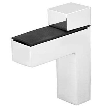 Imagem de Clipe de vidro, grampo de vidro resistente, prático, 4 peças, multiuso, para prateleira de vidro para placa de madeira (cromo médio)