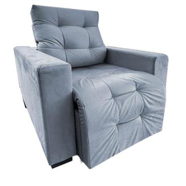 Imagem de Poltrona Amamentação Retratil E Reclinavel Cris - Silverio Decor, Cinz