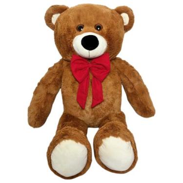 Imagem de Urso De Pelúcia Gigante Presente Com Laço Teddy 1.10m Macio - DW Confe