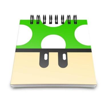 Imagem de Bloco de Anotações Cogumelo Verde 1 Up - Yaay