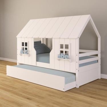 Imagem de Bicama Casinha Encantada Madeira Maciça Branco Housin