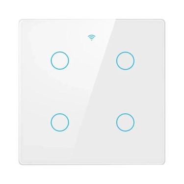 Imagem de Interruptor Inteligente Zigbee/RF433 4x4 - Sensor de Toque - Compatíve