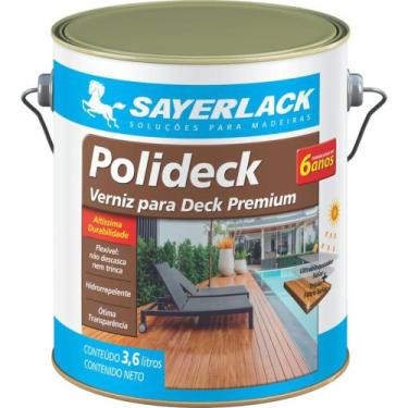 Imagem de Verniz para Deck Polideck Semi Brilho de 3,6 Litros Natural - SB.2316.