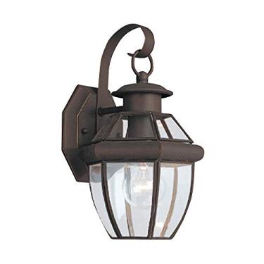 Imagem de Sea Gull Lighting 8037-71 Lanterna de parede exterior Lancaster, luminária externa única, bronze antigo