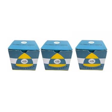 Imagem de Kit Com 3 Caixas Giz Magico Marcar Risca Tecido Para Costura Com 10 Unidade NYBC Lanmax - Forma Triangular E De Consistência Cerosa É Ideal Para Alfaiates E Entusiastas Da Costura