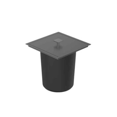 Imagem de Lixeira Quadrada 5 Litros Inox De Embutir Preto