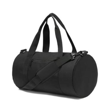 Imagem de KDWAVE Bolsa de ginástica para mulheres e homens, bolsa esportiva de ginástica, ajustável, alça de ombro removível, leve, bolsa de viagem pequena, Preto, Large/21 inches