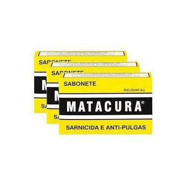 Imagem de Kit 3x Sabonete Matacura Sarnicida E Antipulgas 80gr - AIC LABORATÓRIO