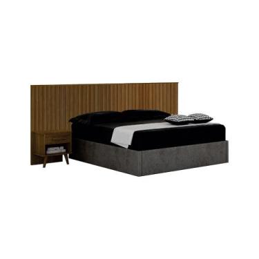 Imagem de Cabeceira Ripada Extensiva Casal Queen com 2 Criados Milano - Benetil 