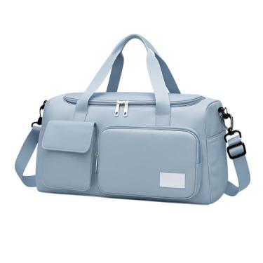 Imagem de Bolsa de Academia Viagem Esportiva, 48x28x26cm Com Compartimentos Múltiplos, Porta Tênis calçados e Alça Ajustável (Azul)