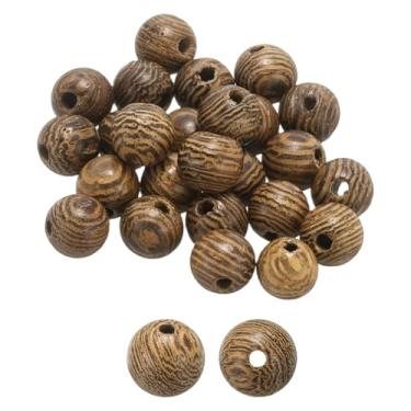 Imagem de HARFINGTON 100 peças de contas de madeira natural 6 mm madeira de asa de galinha redonda polida solta contas espaçadoras lisas miçangas para fazer joias, pulseiras, colar, brincos, artesanato, faça