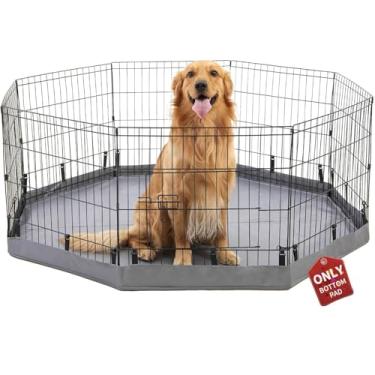 Imagem de PJYuCien Base Para Cercadinho De Cachorro, Compatível Com Cercado Metal Octogonal 61 Cm 8 Painéis, Fivelas Elásticas, Cinza (Observação: Cerca Não Incluída)