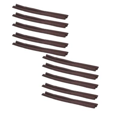 Imagem de Kit 10 Protetor de Porta Duplo, 80 cm x 12 cm, Veda Frestas Contra Insetos, Água e Vento, Marrom De Tecido