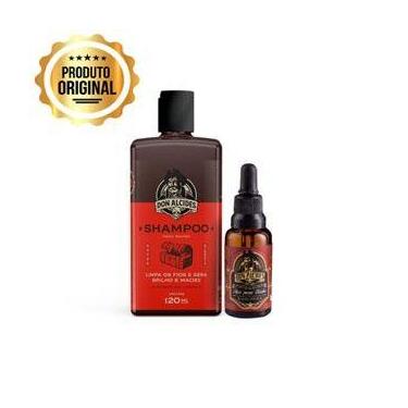 Imagem de Kit shampoo premium para barba + óleo don alcides barba negra - NoBran