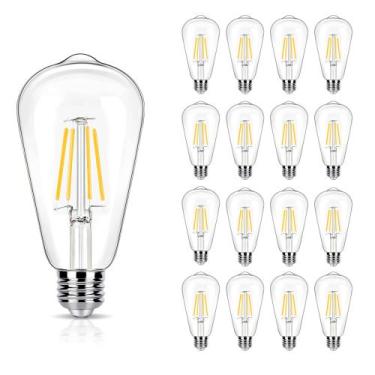 Imagem de Lâmpadas LED Edison WinSaled 4W 2700K 450LM E26, pacote com 16 unidade