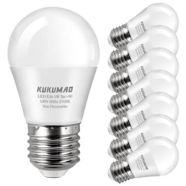 Imagem de Lâmpada LED KUKUMAO 3W (equivalente a 25W) A15 E26 Branco quente 2700K