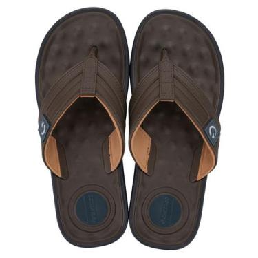 Imagem de Chinelo Cartago Alabama Masculino Confortável Original, Marrom, Bege, 