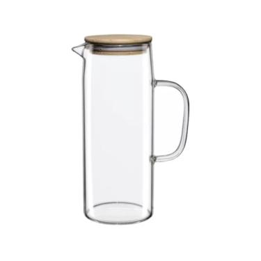 Imagem de Jarra de vidro Suco ou Água 1,2L.C/Tampa de Bambu