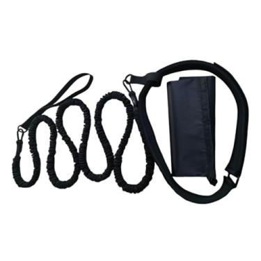 Imagem de rockible Cinto de treinamento de natação 2,5 m corda elástica para velocidade agilidade corda elástica para nadar no lugar faixa de resistência para adultos