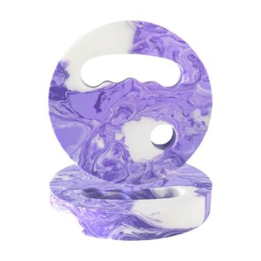 Imagem de rockible Discos de exercícios aquáticos de espuma EVA para prancha de natação, resistência para exercícios aquáticos em piscinas, Branco Roxo