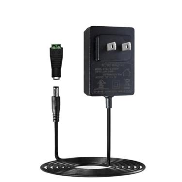 Imagem de HAMRVL Fonte de alimentação de tira LED COB 12V 2A - Adaptador CA/CC de 24W CA 100-240V para DC 12V Conversor transformador com ponta de 5,5 x 2,5 mm, fonte de alimentação de 12 volts para roteador de