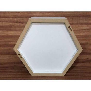 Imagem de Nicho Colmeia Hexagonal Com Fundo 25x30x15cm 3 Unidades - B&D Arte e D